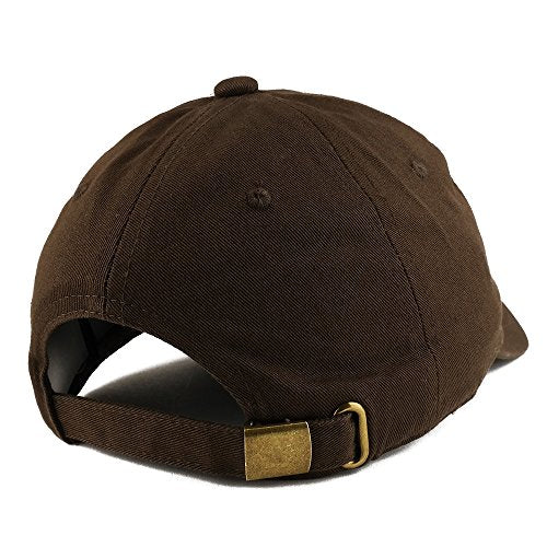 Trendy Apparel Shop World's Best Dad Embroidered Low Profile Soft Cotton Dad Hat Cap - color: Brown