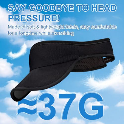 Sports Sun Visor Hat for Women Men, Lightweight Quick-Dry Sun Hat - color: Black/2.0