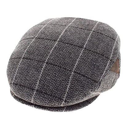Belfry Wool Blend Tweed Flat Caps Mens Womens 5 Colors - color: Jakegrey, size: Small