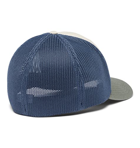 Columbia Unisex PFG Logo Mesh Ball Cap - color: Ancient Fossil/Dark Mountain/Flag, size: Small-Medium