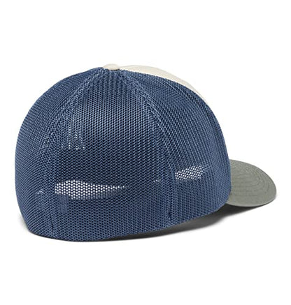 Columbia Unisex PFG Logo Mesh Ball Cap - color: Ancient Fossil/Dark Mountain/Flag, size: Small-Medium