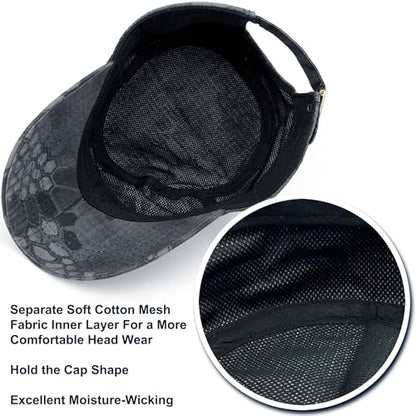 Loneshark Tactical Camo Military Hat Cadet Cap Army Flat Top - color: Python, size: X-Large-XX-Large