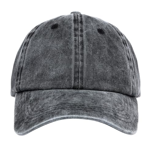 Dad Hat Baseball Cap Unisex Outdoor Unstructured Washed Soft Cotton Mountain Hat - color: Blank,black