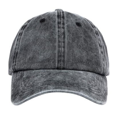 Dad Hat Baseball Cap Unisex Outdoor Unstructured Washed Soft Cotton Mountain Hat - color: Blank,black