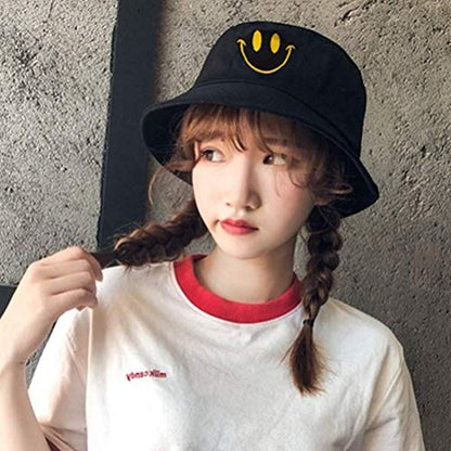 Bucket Hats Men Women Reversible Cotton Double-Sided Fishing Hat Winter Yellow