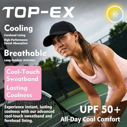 TOP-EX UPF 50+ Cooling Ponytail Baseball Cap for Women, Water-Resistant - color: Misty Periwinkle, size: X-Small