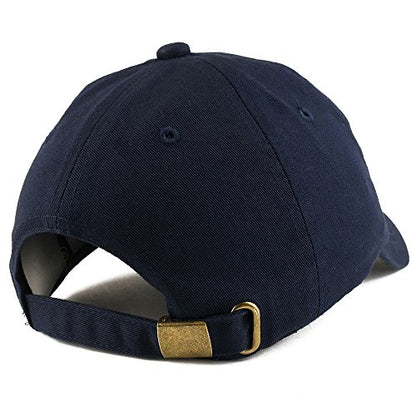 Trendy Apparel Shop Texas State Map Embroidered Low Profile Soft Cotton Dad Hat Cap - color: Navy