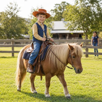 Cowboy Hat Kids 3-8t,Felt Cowgirl Hat for Western Costume - color: Brown