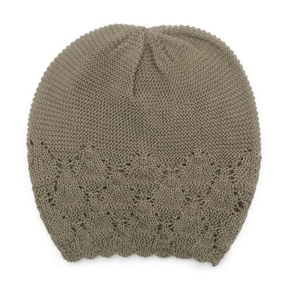 ZLYC Crochet Slouchy Beanie for Women Soft Lightweight Skull Cap - color: Solid Khaki
