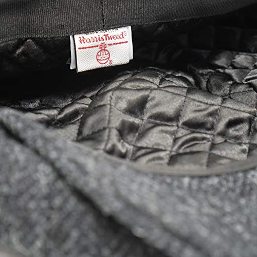 Lomond Newsboy Cap - 100% Handwoven Wool - Harris Tweed - Water Resistant - color: Midnight Herringbone, size: Small