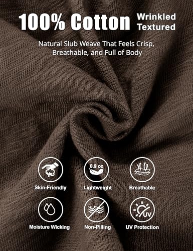 ROYBENS Lightweight 100% Cotton Slouchy Summer Beanie Men Women, Chemo Cap - color: 1pc Dark Coffee, size: Large