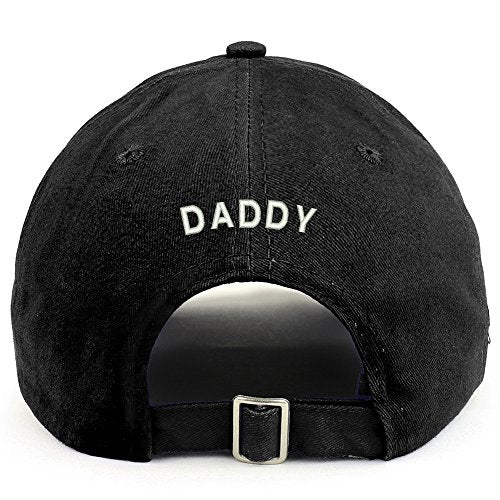 Trendy Apparel Shop Daddy (Back) Embroidered 100% Cotton Dad Hat - color: Black
