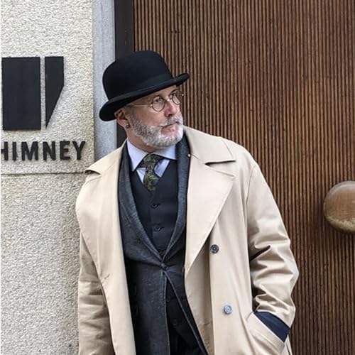 Bowler Fedora Hat with Rolled Brim - 1920s Classic Wool Derby Hats for Man Woman