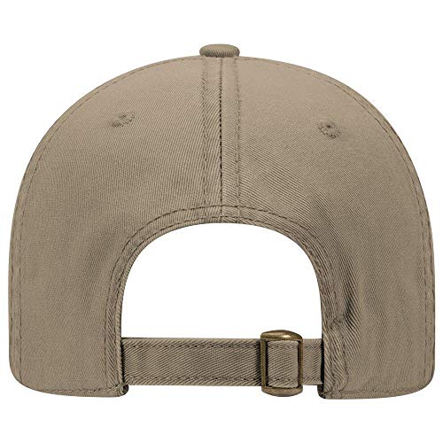 OTTO 6 Panel Low Profile Garment Washed Superior Cotton Twill - color: Dk. Khaki