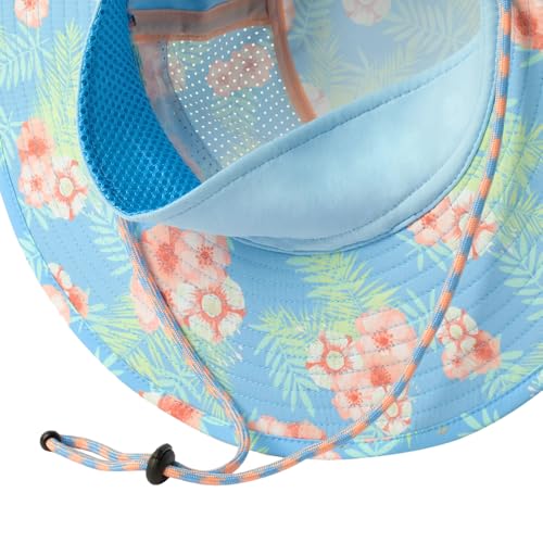 MISSION Cooling Anywhere Boonie Hat - Unisex Wide-Brim Hat for Men & Women - Cools Up to 2 Hours - UPF 50 Sun Protection - color: Junglebird Bluebell
