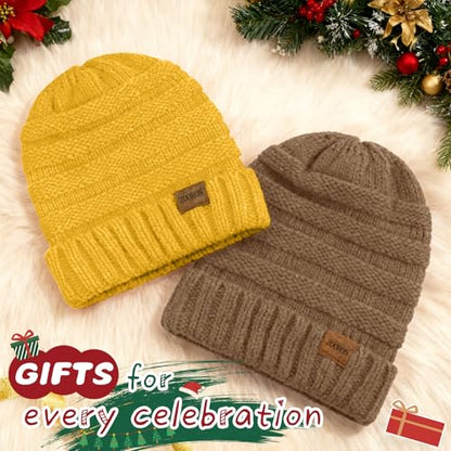 ZOORON Womens Winter Hat Slouchy Beanies for Women Cable Knit Beanie Hats - color: 1pack- Khaki