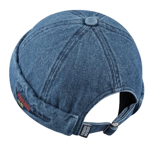 CLAPE Watch Cap Work Beanie Corduroy Docker Leon Brimless Hat Rolled Cuff Harbour Hat - color: Ct60-dark Blue