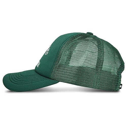 Lucky Brand Trucker Hat | Snapback | Adjustable | Mesh Back | Retro | Baseball Cap | Golf | Fishing | American Heritage - color: Collegiate - Green