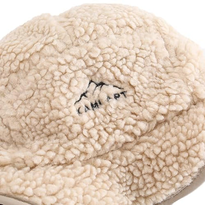 Unisex Winter Warm Aviator Earflap Hat Double-Side-Wear Sherpa Lined Trapper Hat Pilot Cap Outdoor Ski Hunting Cycling - color: Beige