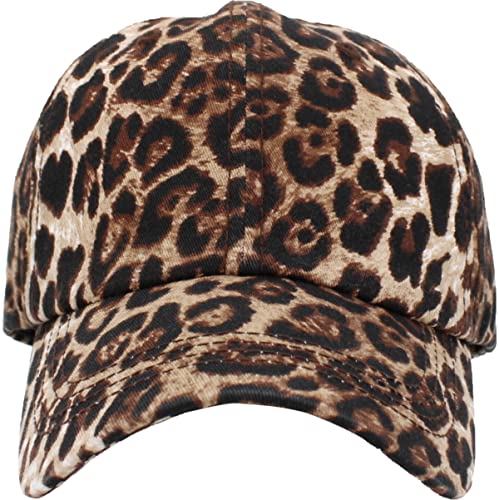 KBETHOS® Classic Washed Cotton Baseball Cap - color: Leopard