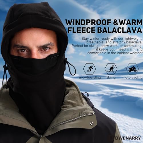 Winter Face Mask for Men Women,Balaclava Ski Mask for Cold Weather, Snowboarding Gear,Snowboard Mask - color: Fleece Balaclava