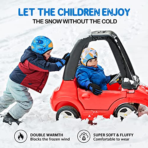 Hikenture Kids Skull Cap Helmet Liner Winter Hat for Boys and Girls Beanie Ski Hat with Thermal Fleece for Snow Sports… - color: Monster