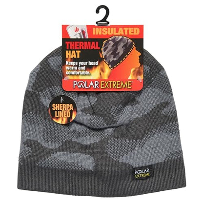 Polar Extreme Men's Sherpa-Lined Knit Winter Hat – Warm, Gift for Dad, Cold Weather - color: Green