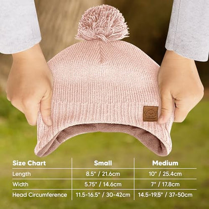 KeaBabies Baby Beanies, Winter Baby Hats for Boys, Girls (Blush, 6-36M) - color: Blush