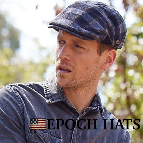 EPOCH Men's Contemporary Winter Wool Newsboy Ivy Hat - color: Iv6063brown, size: Small-Medium