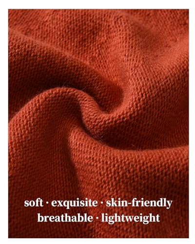 jaxmonoy Slouchy Knit Beanie Hat for Women Winter Soft Warm Ladies Laightweight Slouch Knitted Skull Beanies Cap - color: Brick