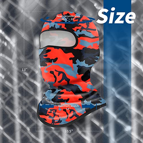 YESLIFE Summer Balaclava Ski Mask for Men&Women, Face Mask - color: Camo Red