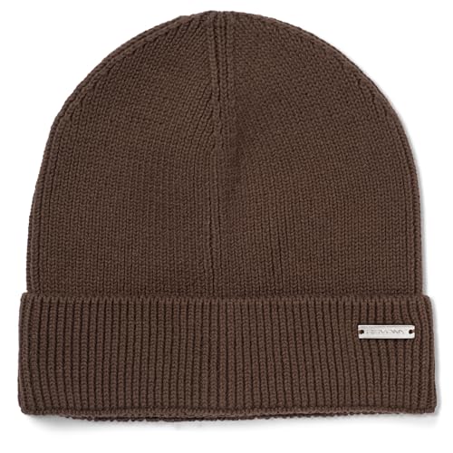 Revony 100% Cotton Men’s Skull Beanie – Soft, Structured, Everyday Comfort - color: Dark Brown