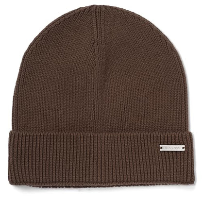Revony 100% Cotton Men’s Skull Beanie – Soft, Structured, Everyday Comfort - color: Dark Brown