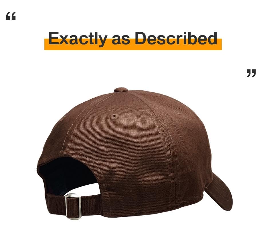 KBETHOS® Classic Washed Cotton Baseball Cap - color: Brown