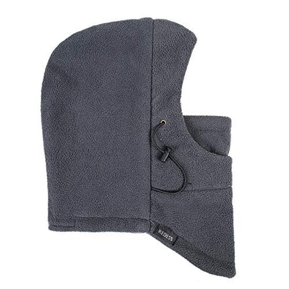 REDESS Winter Windproof Hat, Unisex Children Heavyweight Balaclava, Ski Mask with Thick Warm Fleece Face Cover - color: Dark Gray