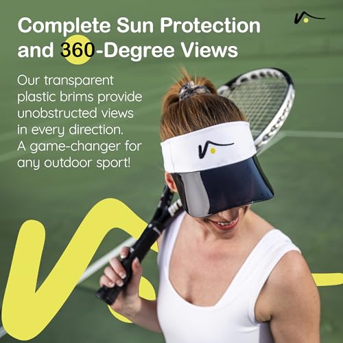 VISTO Transparent Brim Visor – Obstruction Free Visibility - UV Sun Protection – Perfect for Golf, Pickleball, and Tennis - color: Light Pink