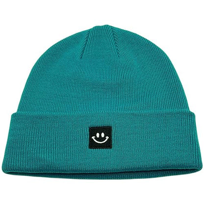 55cube Unisex Winter Beanie Hats Warm Thick Knit Cuffed Skullcaps - color: Peacock Green