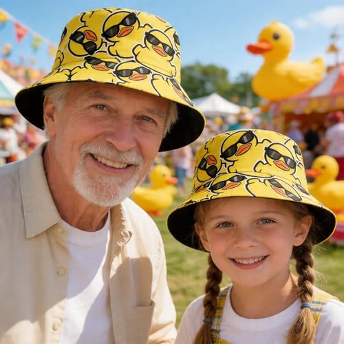 Bucket Hat Funny Duck Fisherman Hat Travel Beach Sun Hat Outdoor Cap for Men Women Adults - color: Funny Arrogrant Ducks
