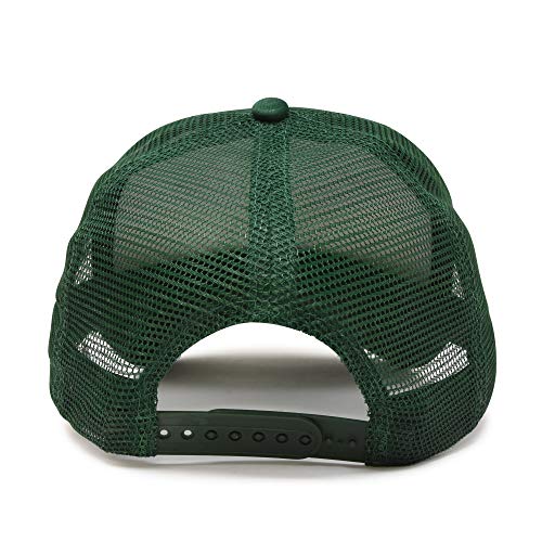 DALIX Solid Blank Trucker Hats Caps 2 Pack - color: Dark Green