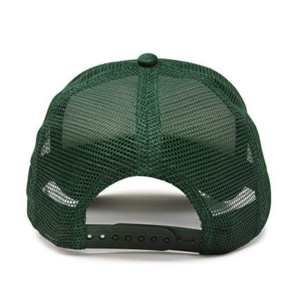 DALIX Solid Blank Trucker Hats Caps 2 Pack - color: Dark Green
