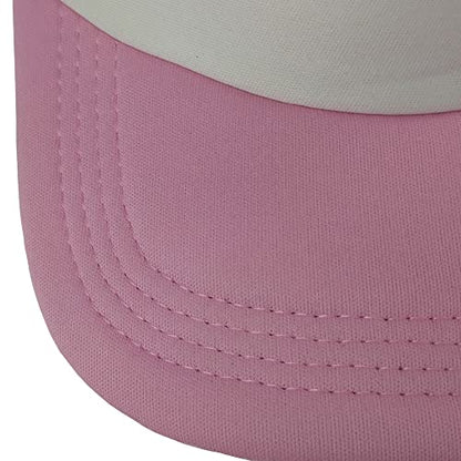 12 Pack Sublimation Hats for Men Blank Trucker Hats Bulk Snapback Mesh Women Baseball Caps DIY Custom 18 Colors - color: Pink White