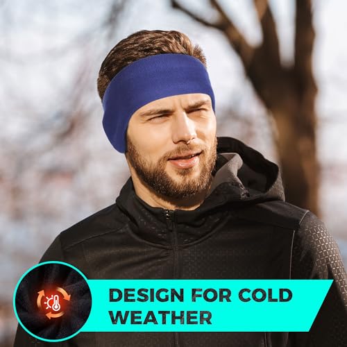 WTACTFUL 1-2 Pack Ear Muffs Ear Warmers, Winter Extra Thick Fleece for Men - color: Blue