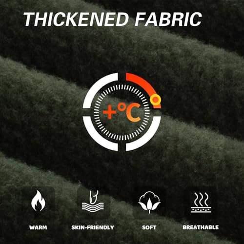 Balaclava Winter Face Mask Windproof Fleece Ski Mask Cold Weather Neck and Face Warmer for Men and Women - color: Army Green