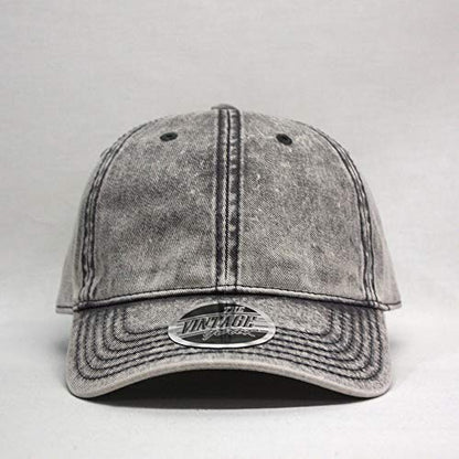 Heavy Washed Coated Canvas Wax-Look Adjustable Low Profile Men Women Baseball Cap - color: Snow Washed Charcoal Gray