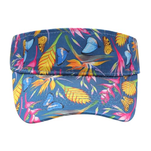 ZLYC Print Sports Sun Visors for Women Girls - color: Pattern Navy