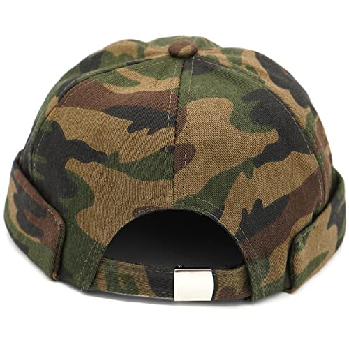 Glamorstar Dome Brimless Hats for Women Men Sailor Docker Beanie Cap Hip Hop Hats - color: Camo