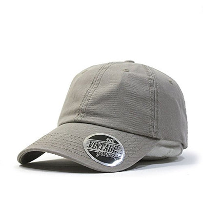 Classic Blank Dad Hat Cotton Adjustable Strap Baseball Cap - color: Dark Khaki