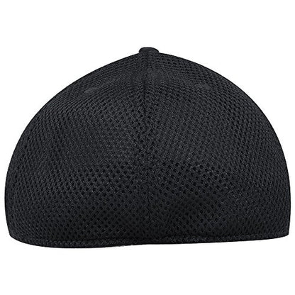 OTTO Flex Cotton Twill Air Mesh Back 6 Panel Low Profile Baseball Cap - color: Black, size: Large-X-Large