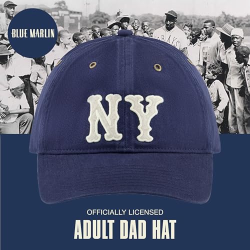 Blue Marlin Dad Hat, Adult Cotton Baseball Cap with Curved Brim, One Size. - color: New York Highlanders