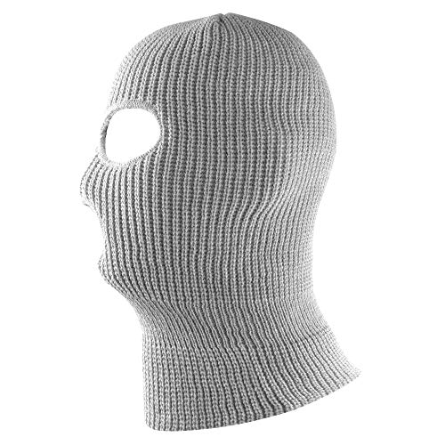 Super Z Outlet Knit Sew Acrylic Outdoor Full Face Cover Thermal Ski Mask One Size Fits Most - color: Gray